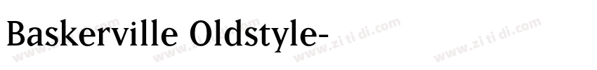Baskerville Oldstyle字体转换